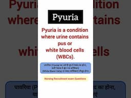 What is pyuria?//Pyuria kya hai