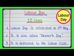 10 lines essay on Labour day | Essay on Labour day in English | Labour day essay in English