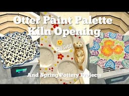 Spring Pottery Kiln Opening in my Vermont Studio! Otter Paint Palettes, Large Trays & Tarot Plate!
