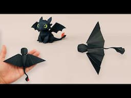 Make a Toothless Dragon from Paper! 🐉 | Easy Night Fury Origami Tutorial