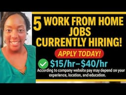 5 Remote Jobs Currently Hiring Right Now! Apply Today!