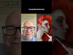 lenasugralinova.com Is this a make up artist? #Art #Portrait #Red #Vermilion #Bold #Vampire #Zombie
