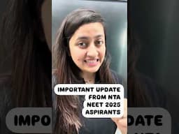 IMPORTANT UPDATE FOR NEET 2025 aspirants | Ambika mam