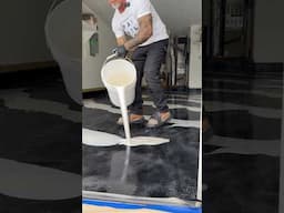 Tips doing a metallic pour! #garagefloors #metallicfloor #epoxy #garagemakeover #howto #diy