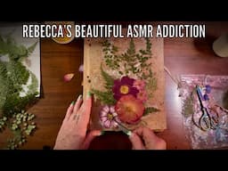 ASMR Rustic Journal with Dried Flowers! (Whispered version) Delicate crinkles and beautiful crafts~