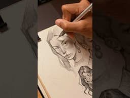 Sketch with me -heads #art  #shorts #sketch
