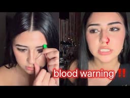 piercing my nose‼️