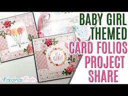 Baby Girl Card Folios Project Share using 6x6 Paper Pad Lullaby by Pebbles, Cards using 6x6 Papers