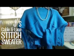 J's - #New Cable & Lace Sts. Faux Swag Sweater.  EP. 241-Part 2.