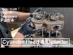 Removing the Cylinder Head, Cylinders, and Pistons: Honda CB350 / CL350 Engine Teardown Part 4