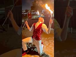 Fire Eating Newport Dunes 🔥 Christmas Show - Linus and Lucy #fire #christmas