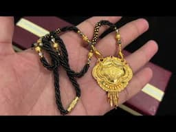 Gold Mangalsutra Designs 4gram Light Weight Gold Pendant Necklace