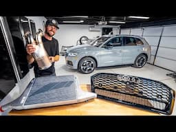 Audi SQ5 Downpipe Sounds Great! RS Grille + Massive Intercooler Install