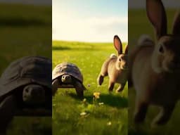 Turtle and bunny race #DreamScreenAI #shorts