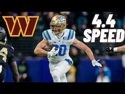 Washington Commanders Draft LB Kain Medrano: FASTEST LB In The Draft! RB Help?