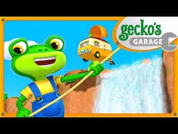 Caravan's Waterfall Jump!!! | Gecko's Garage | Kids Cartoons & Nursery Rhymes | Moonbug Kids