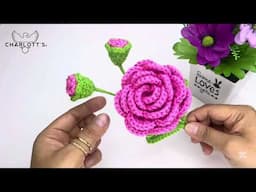 ¡Emprende Ya!🌸Capullos para tus arreglos florales tejidos. #crochet #tutorial #flowers