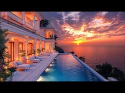 April Bossa Nova Jazz On A Luxury Oceanfront Balcony At Sunset - Soft Jazz To Uplift Your Spirit