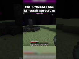 the FUNNIEST Fake Minecraft Speedruns #shorts #minecraft #gaming #funny