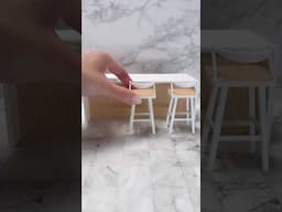 Little barstools for my kitchen island #dollhouse #miniature #diy