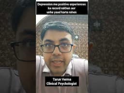 depression me positive experiences ka record rakhen #shorts #depressiontreatment #depression