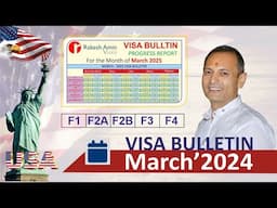 USA March 2025 Visa Bulletin Update, NVC Processing Time, F1, F2A, F2B, F3, F4