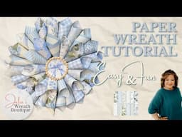 How to Make a Paper Wreath | DIY Paper Crafts | Easy DIY Paper Wreath | Scrapbook Paper Crafts