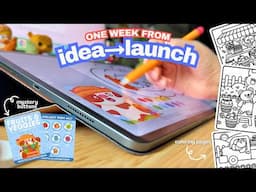 How I Designed, Made & Launched My Art Products in ONE Week 🖍️🛍️ small art business vlog