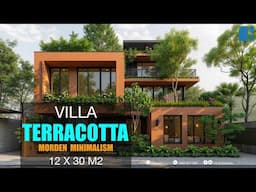 MẪU BIỆT THỰ KHÔNG GIAN XANH 2 TẦNG HIỆN ĐẠI MÀU TERRACOTTA TUYỆT ĐẸP I H2 Architects