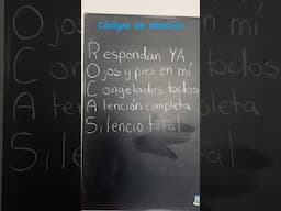 Manejo de clase. Códigos de atención.