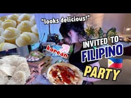 Korean Family Joins Filipino Neighborhood Party 🇰🇷❤️🇵🇭 | Surprising Gift & Food Trip!