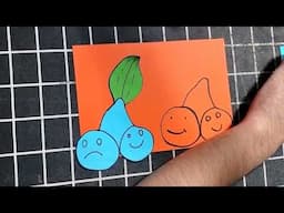 Bé làm tranh mẹ nấu ăn và cắt dán nồi, thức ăn