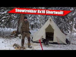 Ultimate Winter Camp | Snowtrekker 8 x 10 Shortwall Tent & Can-Am Defender HD10 | Hot Tent Camping
