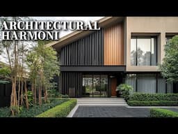 Luxury House Design: Modern Tropical Façade with Rich Wood Accents