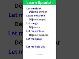 Spanish Expressions You need to Know! #spanish