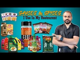 मेरे शॉप में इस्तेमाल किया जाने वाले सारे मसाले और सोस 😄All Spicess And Souces I Use In My Shop |