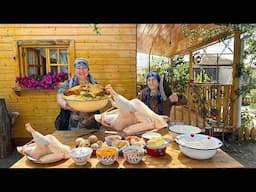 Grandma Cooked an Incredible Meal with Giant Turkey! Mix of Grandma's Delicious Recipes