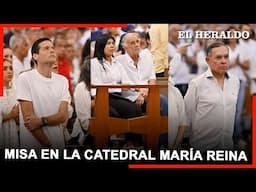 Dirigentes políticos y ciudadanos asistieron a la misa por la salud de Miguel Uribe en Barranquilla