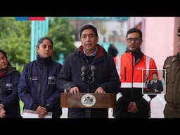 Sistema frontal: Presidente Gabriel Boric visita albergue de emergencia