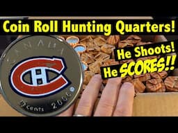 He Shoots! He SCORES!! Coin Roll Hunting Canadian Quarters! Finding a Super-Low Mint Coin!