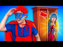 👀 EXTREME HIDE & SEEK with SUPERHERO 🤖🐾| Listen and Sing together 💖