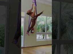 Pigeon Hip Key Slide Aerial Yoga Sequence #aerialyoga #aerialhammock #aerial #aerialtricks