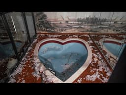 Exploring an Abandoned Honeymoon Hotel - Carpet Bathrooms & Heart Shaped Tubs