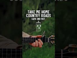 Take Me Home, Country Roads Ukulele Tutorial // Country Roads Ukulele Lesson