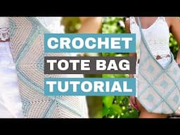 How to Crochet a Tote Bag  - Easy Pattern and Tutorial
