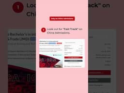 China Admissions has launched Fast Track Admissions with ECUST