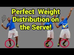 How to do the bodyweight transfer on the tennis serve