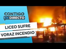 HABRÍA SIDO POR ESTUFA A GAS: Voraz incendio afectó a liceo en Recoleta - Contigo en Directo