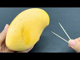 Peel A Mango As Easily As A Banana – With Just A Toothpick!