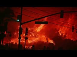 Photo of pacific palisades before and after wildfire in Los Angeles, California, USA